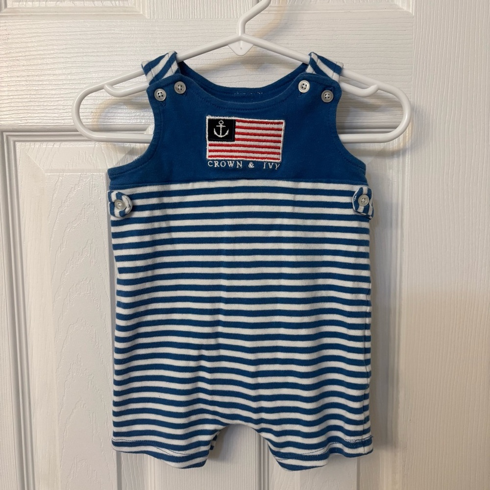 Crown And Ivy Baby 4th Of July Romper 0-3 Months